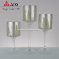 Gold silver Crystal Glass Candle Holder Party Decoration